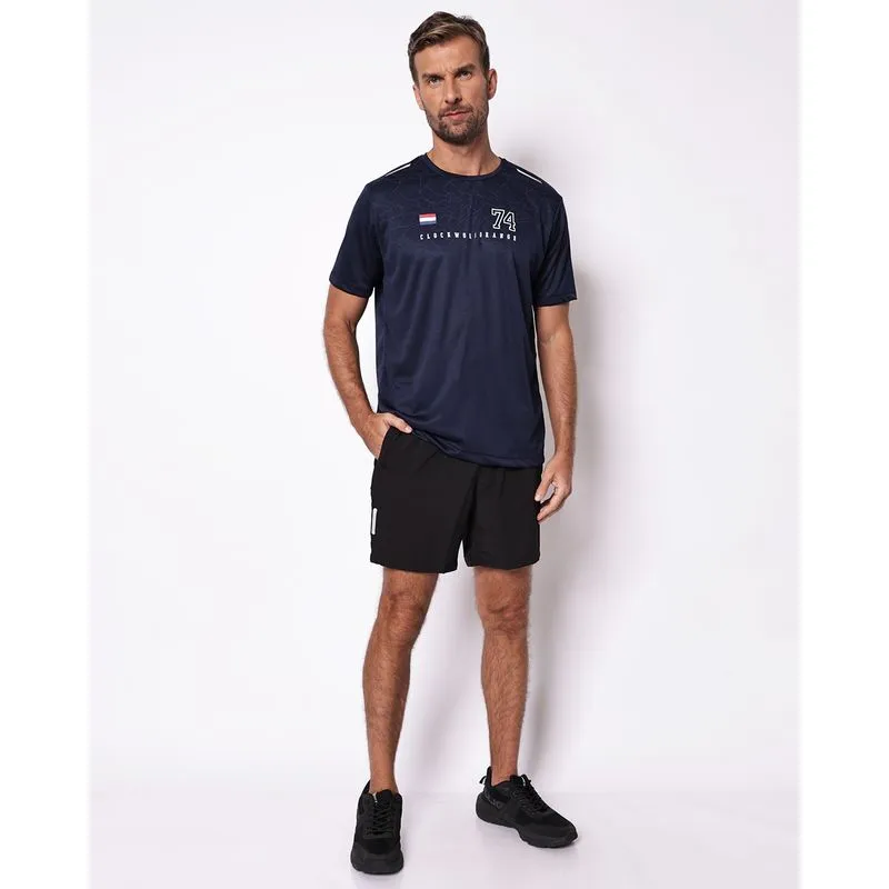 Bermuda Masculina FItter com Ziper Preta UN