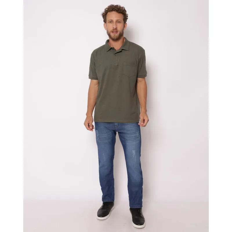 Calça Jeans Masculina Slim Azul 40