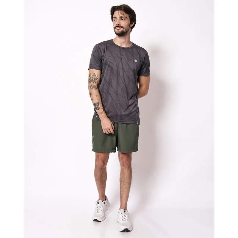 Bermuda Esportiva Masculina Bolso com Zíper Verde P