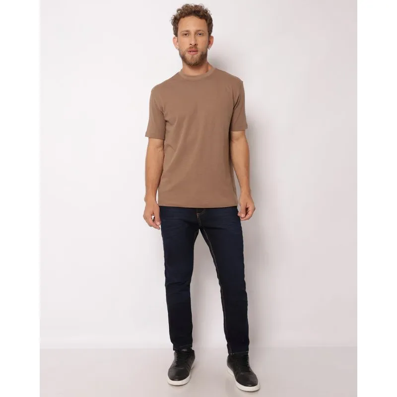 Calça Jeans Masculina Slim com Bolsos Azul 48