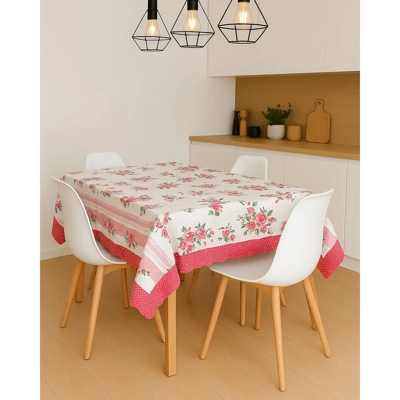 Toalha de Mesa Quadrada Térmica Salehtex Estampada Vermelha UN