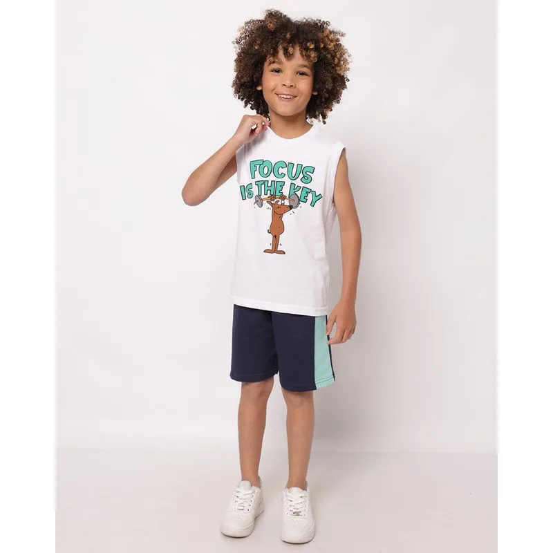 Bermuda Infantil Reta Moletinho com Faixa Lateral Marinho 6