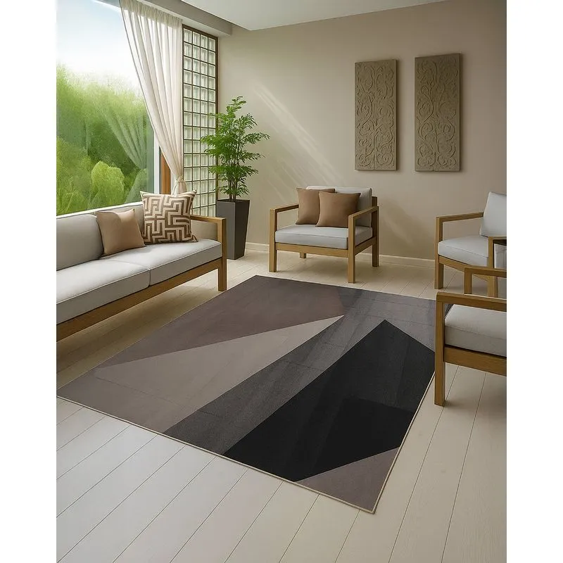 Tapete Corttex 140 cm x 200cm Berlim Estampa Geométrica Azul UN