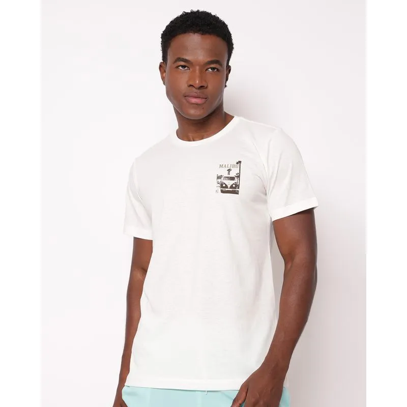 Camiseta Masculina com Estampa Frontal Off White P
