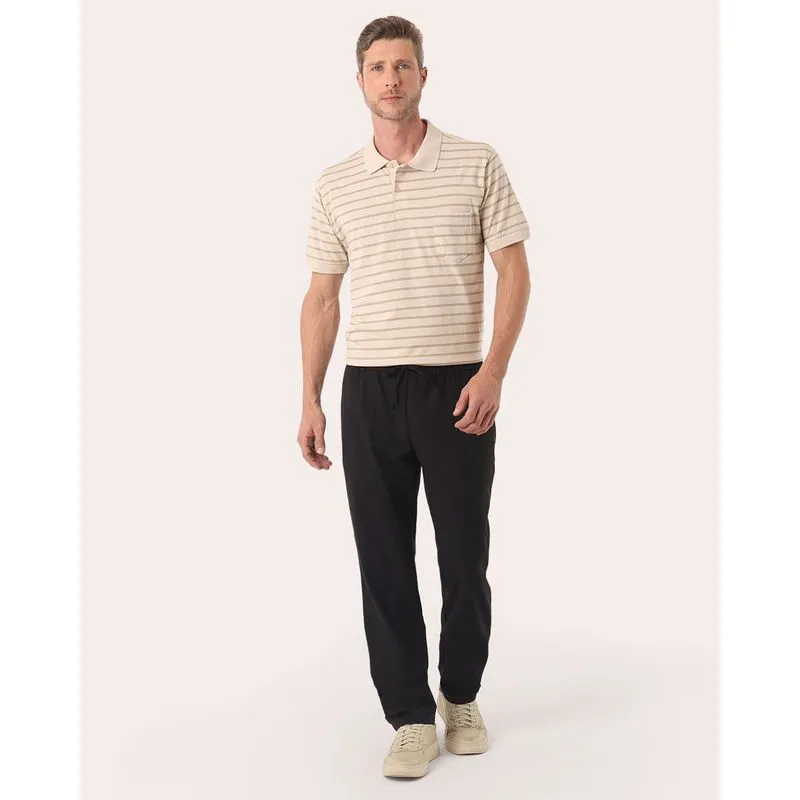 Calça Social Masculina com Bolsos Preto G