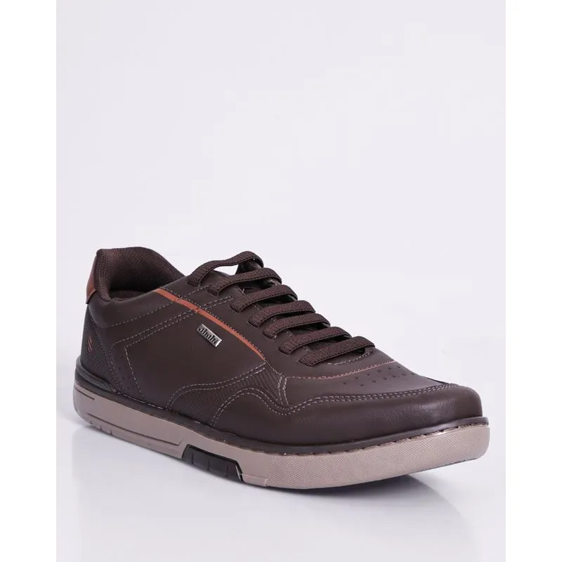 Tênis Masculino Casual com Aplicação Marrom 41