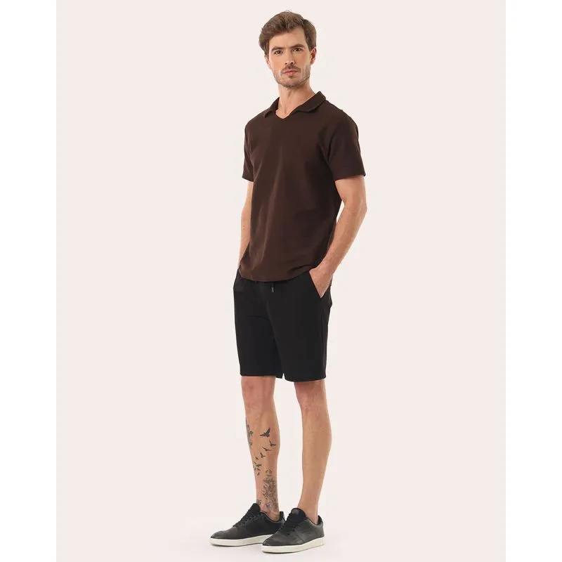 Bermuda Masculina Reta com Bolsos Preta M