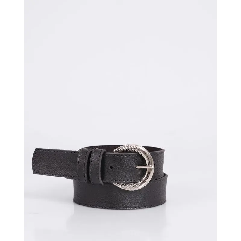 Cinto Feminino Fivela Arredondada Preto P
