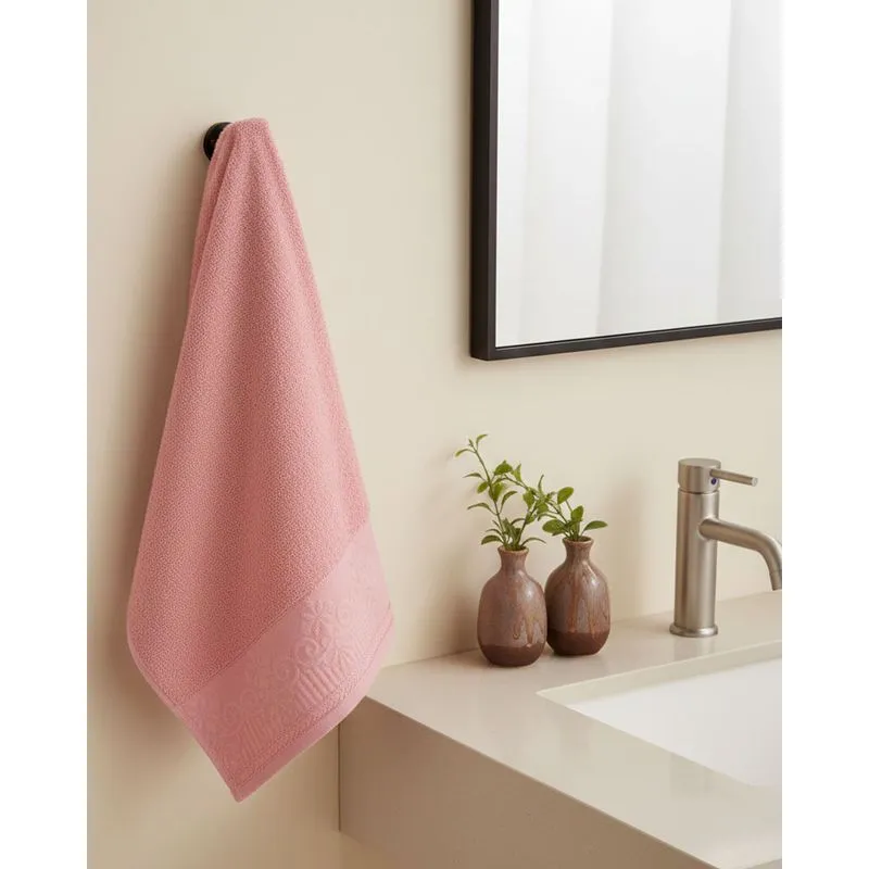 Toalha de Rosto Algodão Olinda Carmin 50cm x 80cm Rosa UN