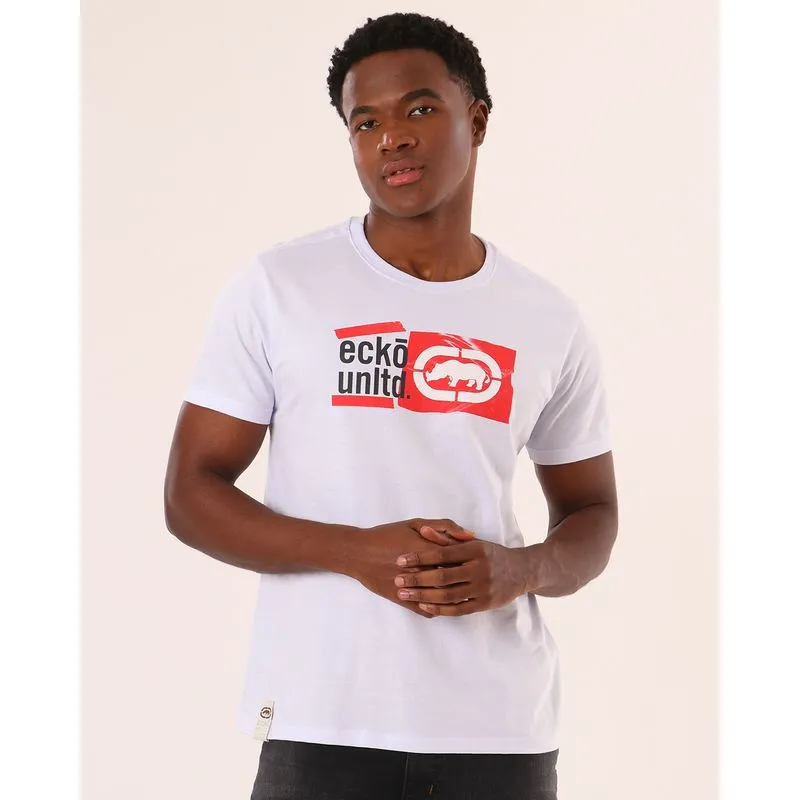 Camiseta Masculina Ecko Unltd Algodão Manga Curta Branco GG