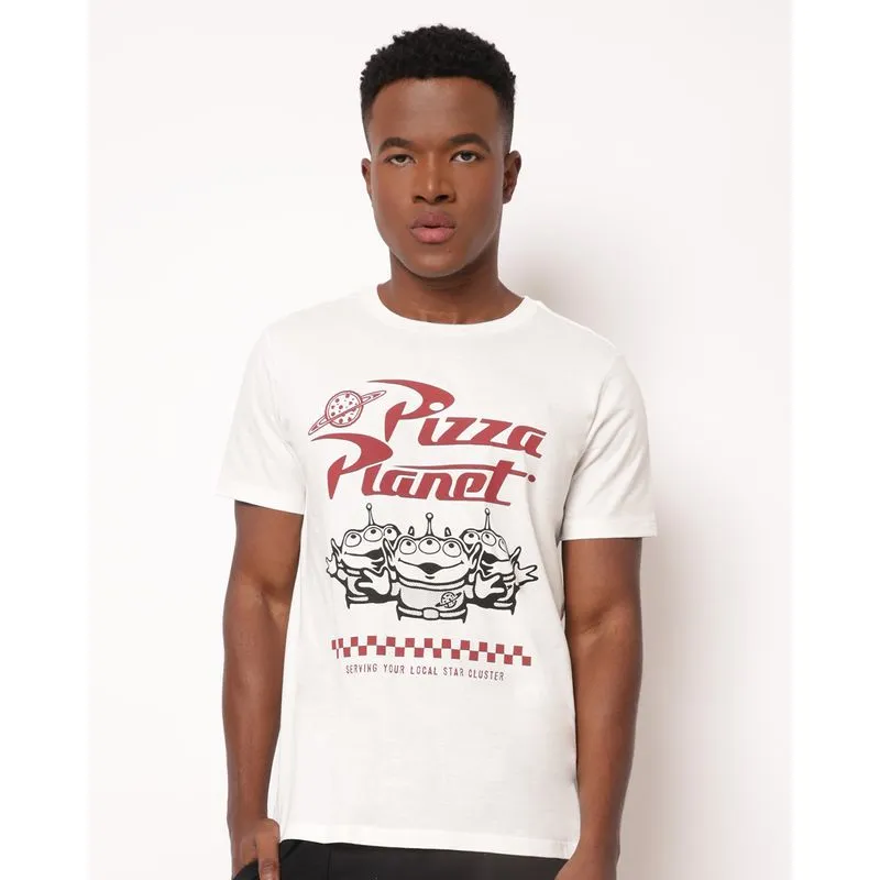 Camiseta Masculina Disney Pixar Toy Story Aliens Off White P