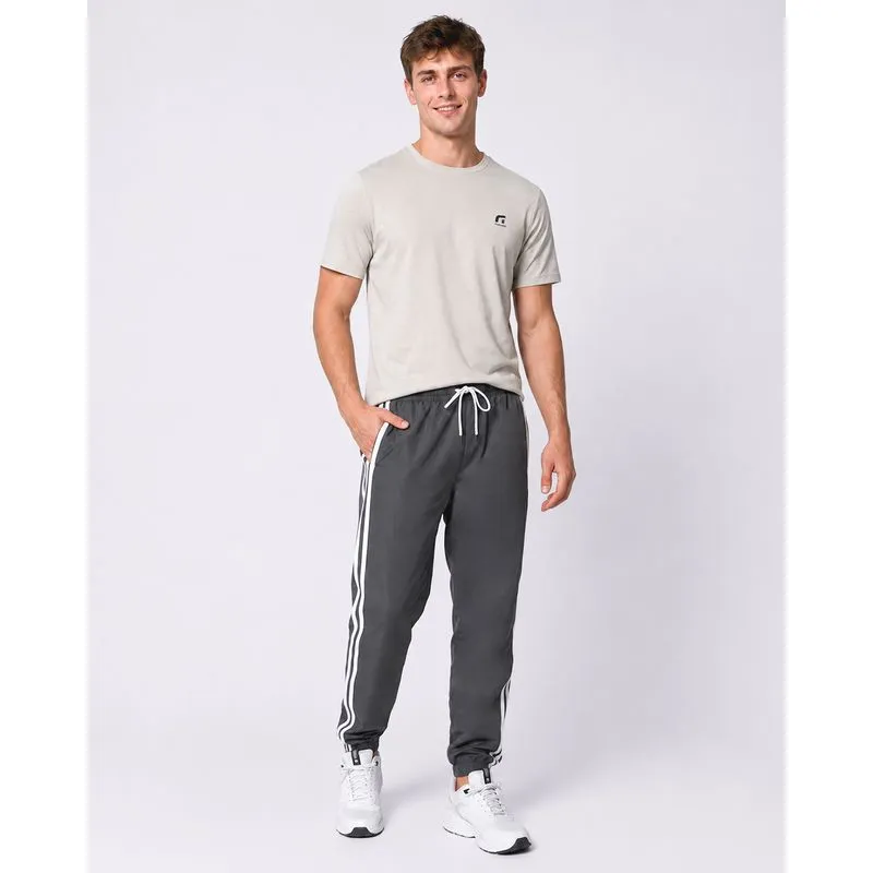Calça Esportiva Masculina Jogger Microfibra com Viés Cinza M