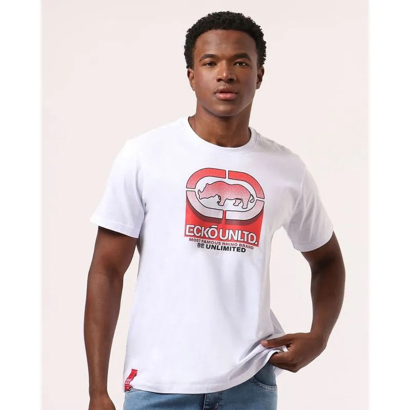 Camiseta Masculina Ecko Unltd Algodão Manga Curta Branco PP