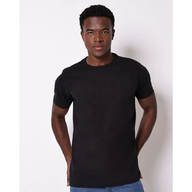 Camiseta Masculina Algodão Gangster Preta M