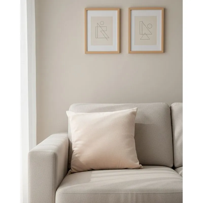 Almofada Suede 40cm x 40cm Arte & Cazza Bege UN