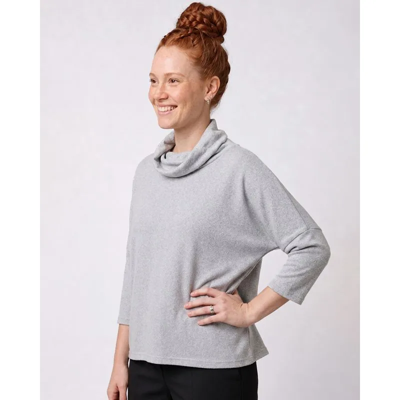 Blusa Feminina Gola Alta Cinza G