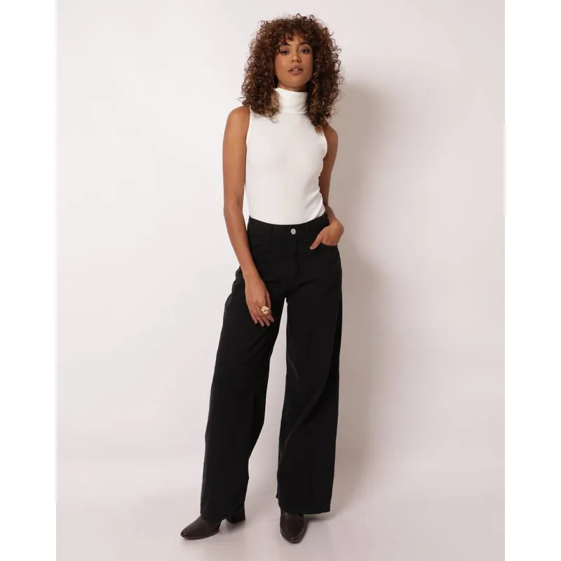 Body Feminino Ribana Gola Alta Off White M