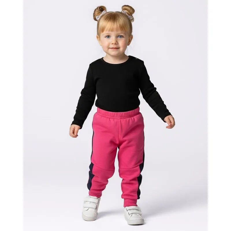 Calça Moletom Bebê Peluciada Jogger Estampa Sortida Rosa 2