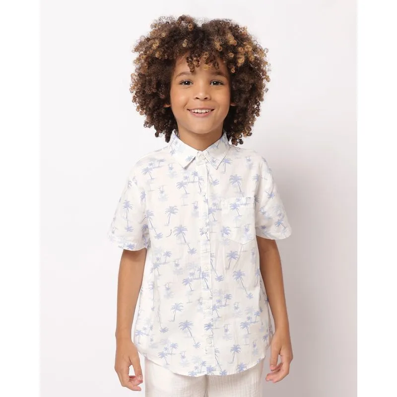 Camisa Infantil Algodão Manga Curta Estampada Branca 10