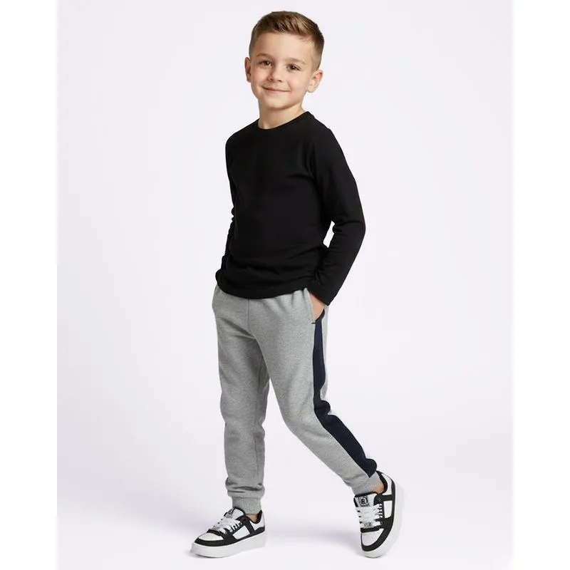 Calça Moletom Infantil com Recortes Cinza 16