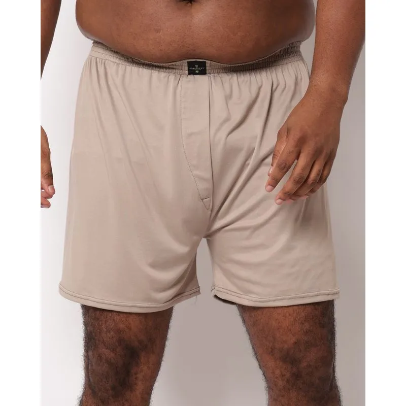 Samba Canção Plus Size Masculino Suede Bege 50