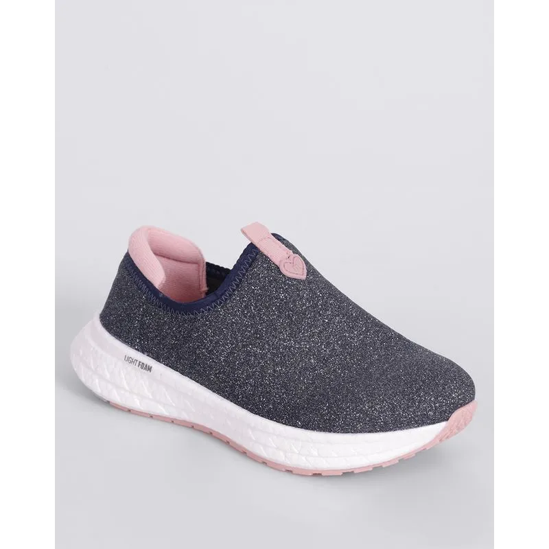 Tênis Infantil Casual Molekinha Slip On com Glitter Marinho 29