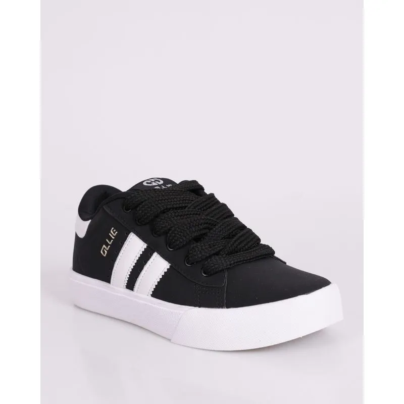 Tênis Feminino Ollie Space 2 com Listras Preto 34