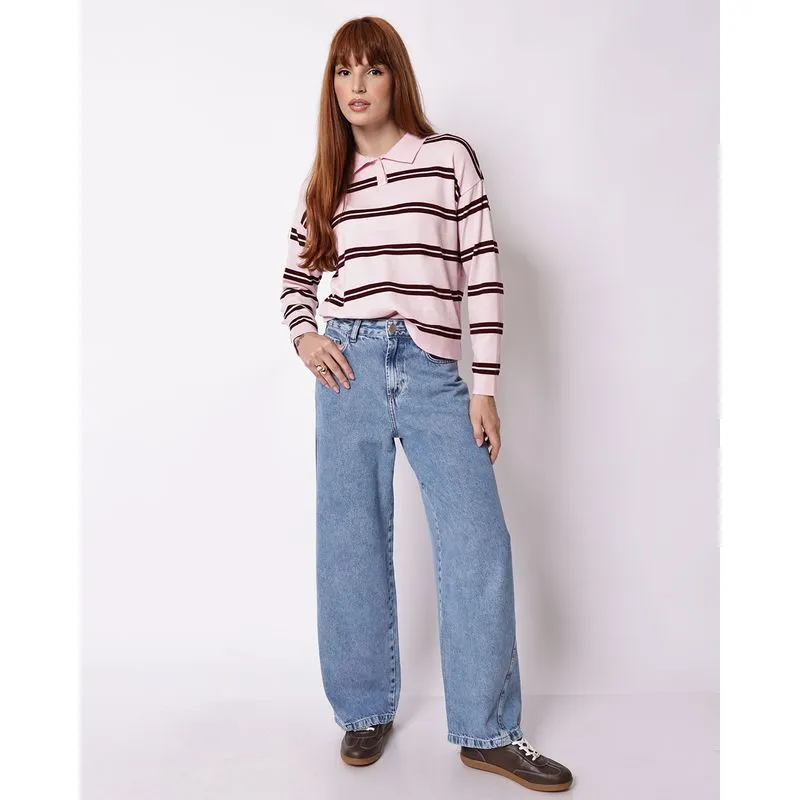 Calça Jeans Feminina Skater Azul 50
