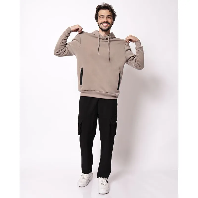 Calça Masculina Reta com Bolsos Cargo Preta P