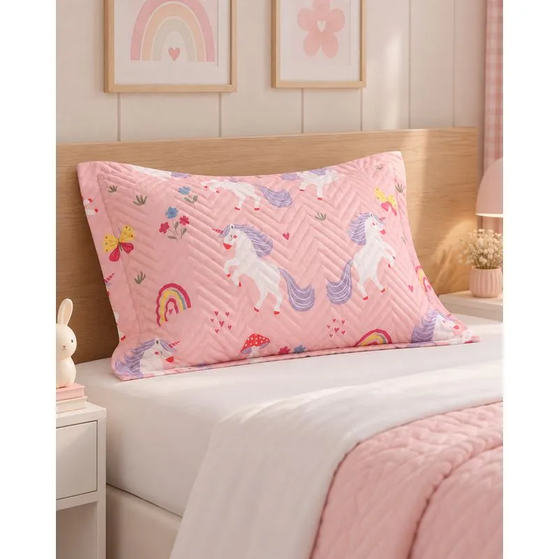 Porta Travesseiro Infantil Arte & Cazza Unicórnio Rosa UN