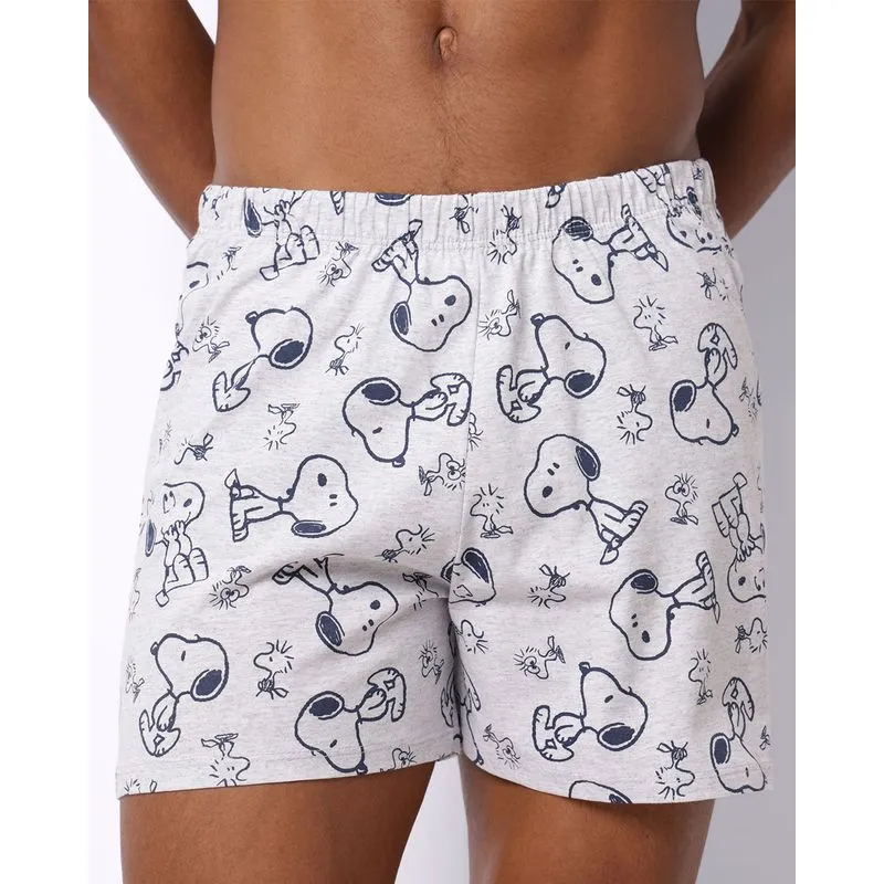 Samba Canção Masculina Peanuts Snoopy Cinza M