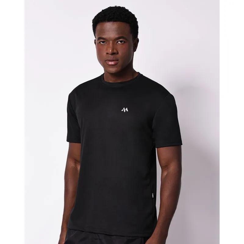 Camiseta Esportiva Masculina Texturizada Manga Curta Preta GG