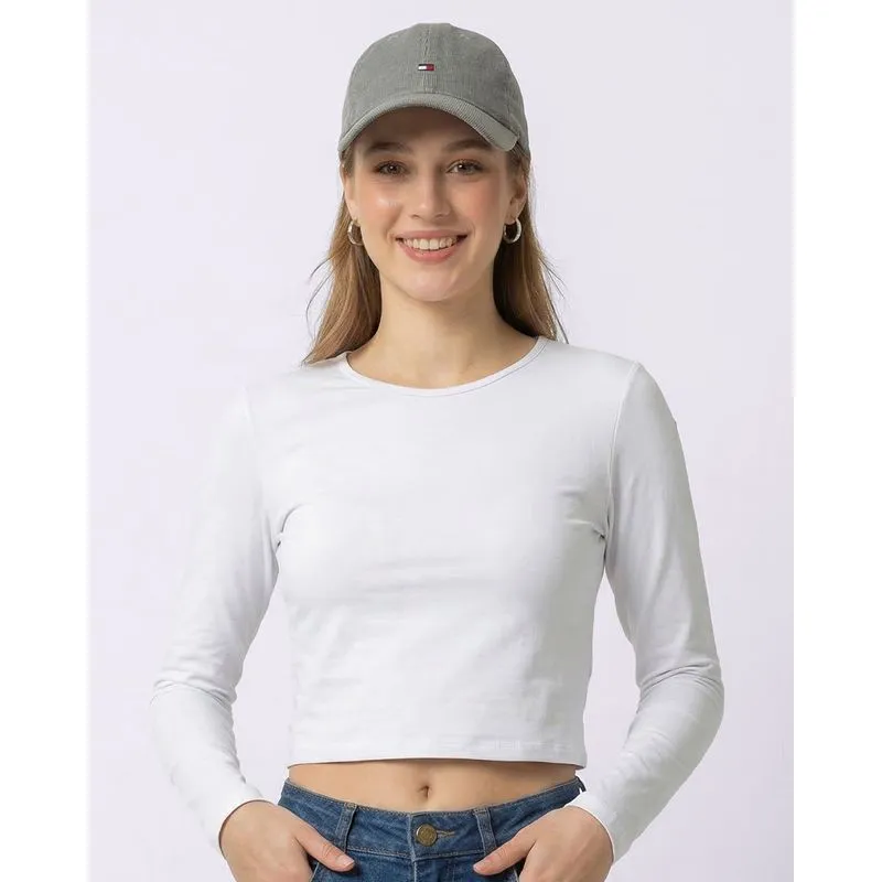 Blusa Feminina Lisa Manga Longa Branca G