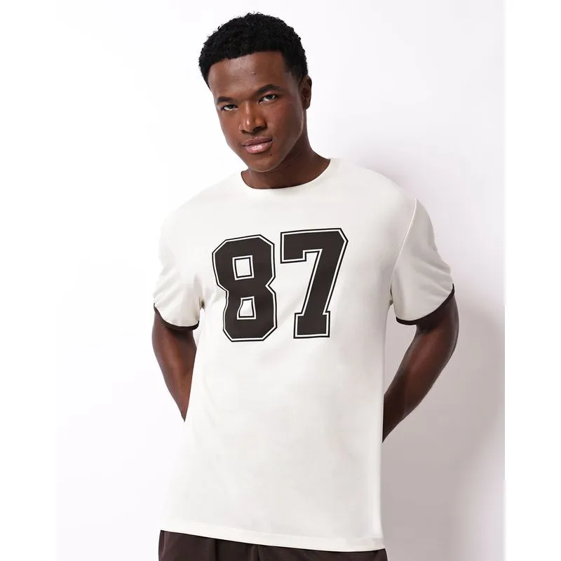 Camiseta Esportiva Masculina Fitter Estampa 87 Off White P