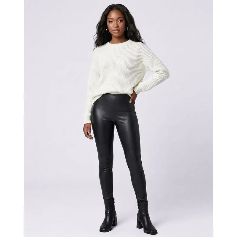 Calça Feminina Legging PU Preta G