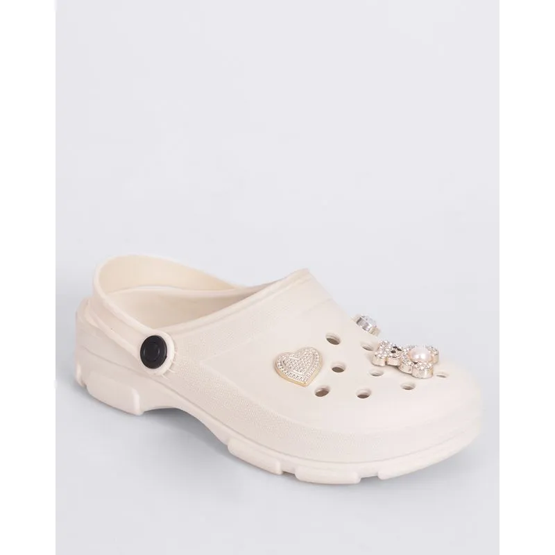 Sandália Infantil Babuche com Pingentes Off White 27/28