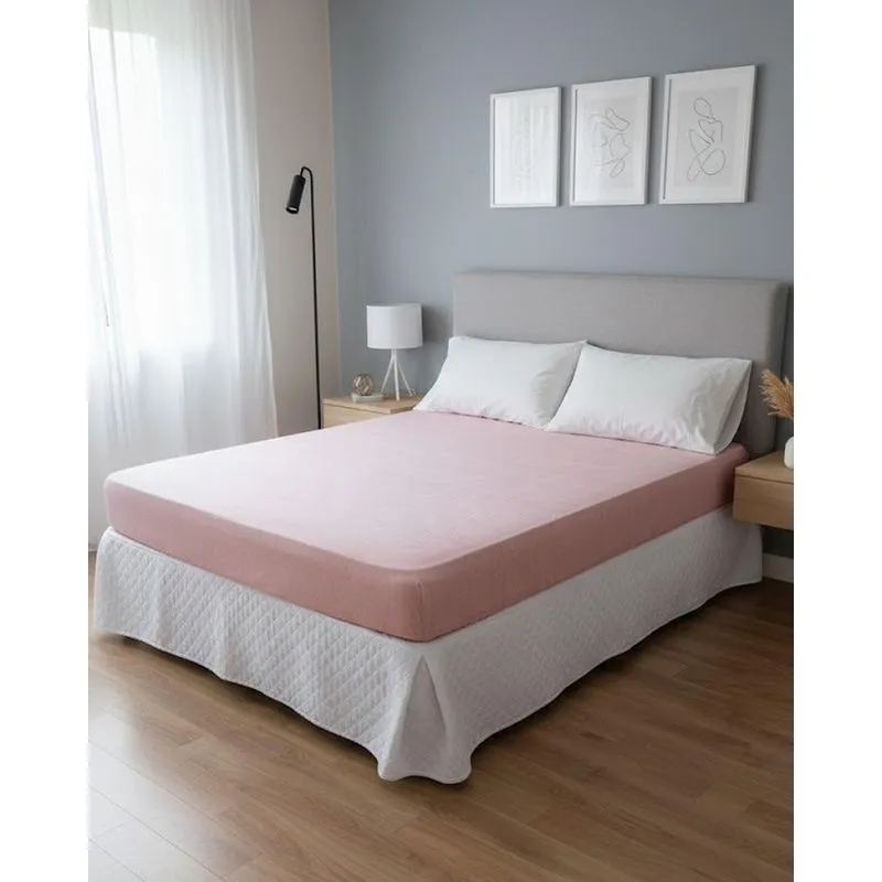 Lençol com Elástico Andreza Casal Estampado Rosa UN