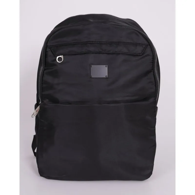 Mochila Feminina com Bolso Frontal Preta UN