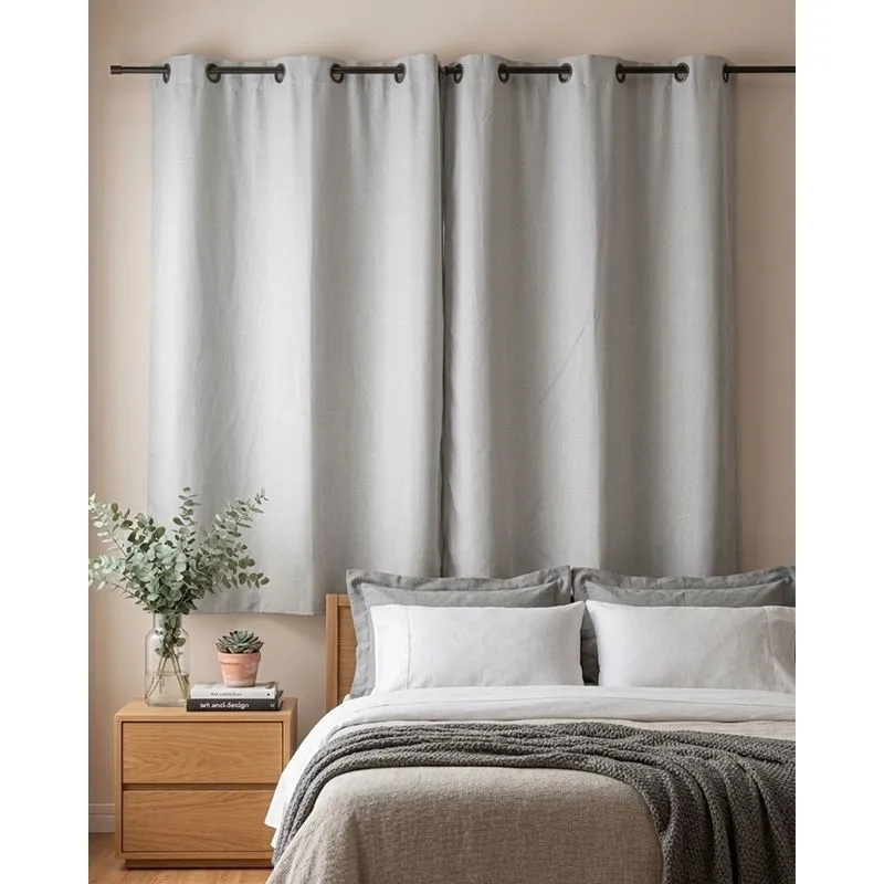 Cortina Roma Arte & Cazza Varão 2MT 170cm x 240cm Cinza Claro UN