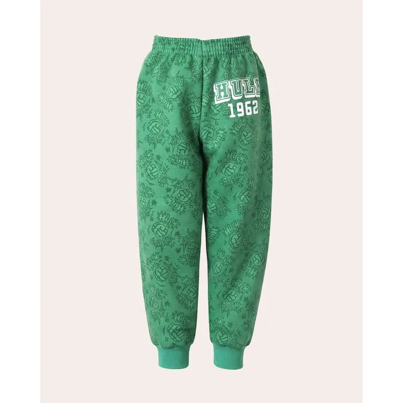 Calça Moletom Infantil Marvel Hulk Jogger Verde 8
