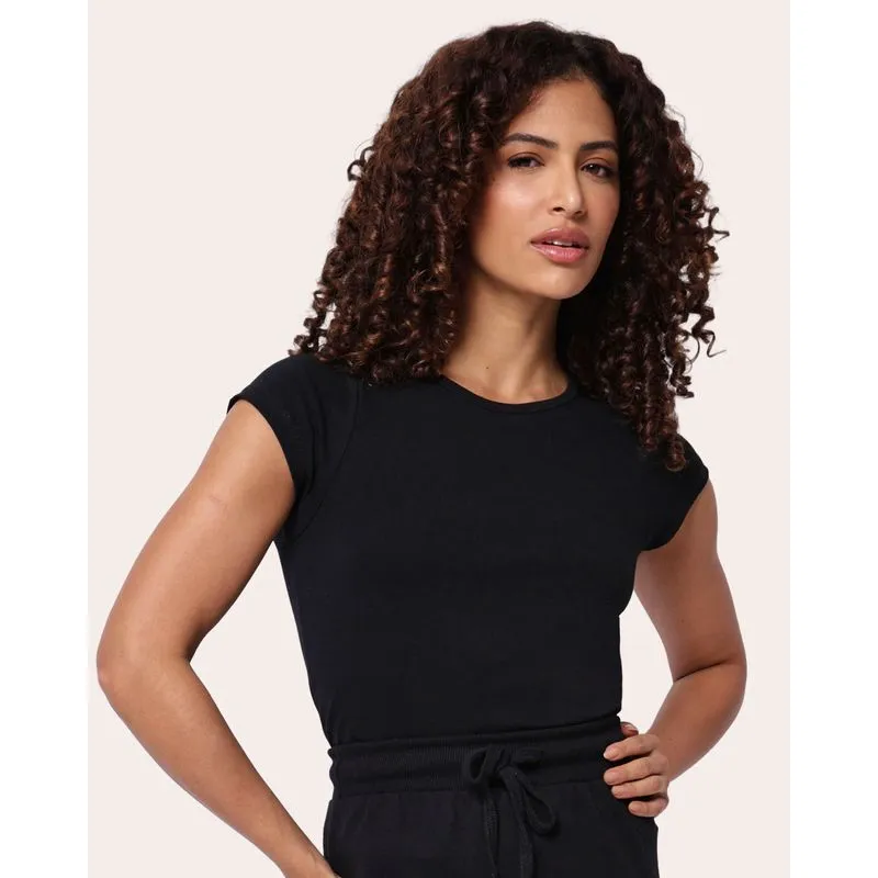 Blusa Feminina Manga Curta Preta P