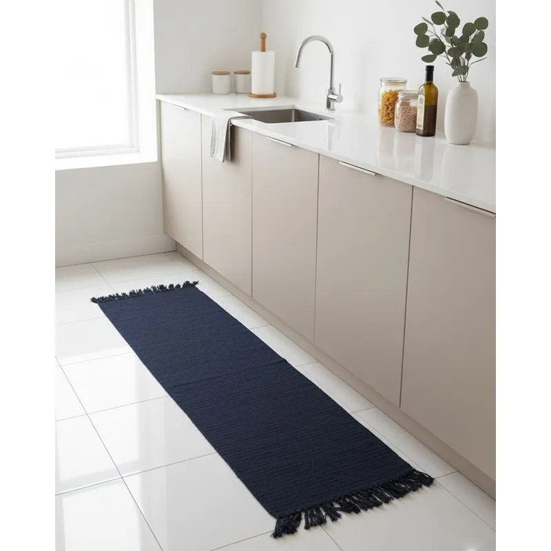 Tapete Cozinha Passadeira Caraibeiras 42cm x 150cm Marinho UN
