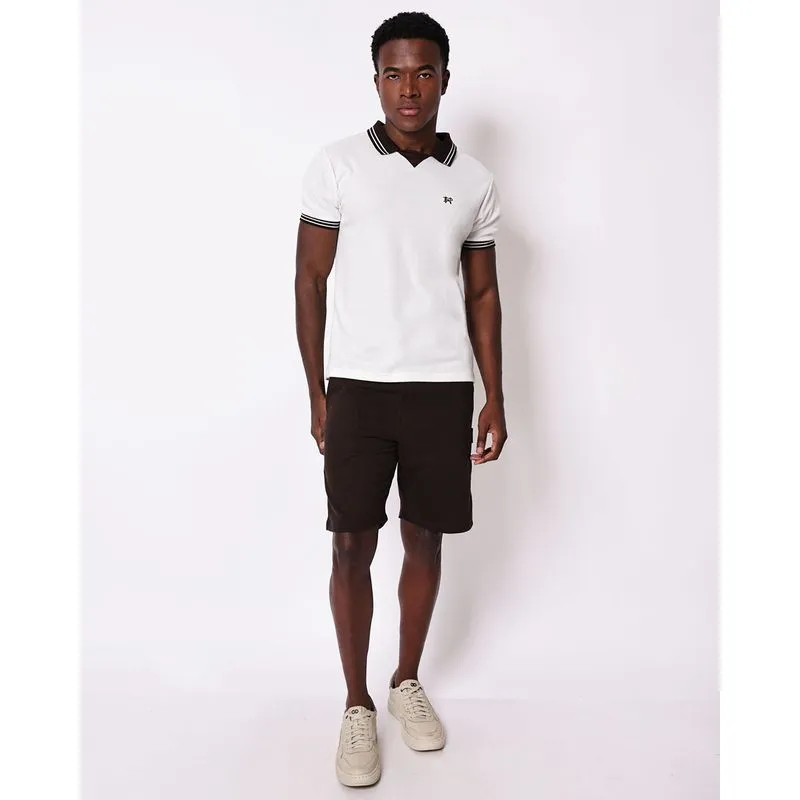 Bermuda Moletom Masculina com Bolsos Marrom PP