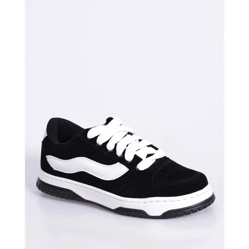 Tênis Feminino Casual com Recortes Preto 39