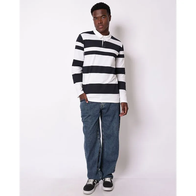 Calça Jeans Masculina Baggy com Bolsos Azul 44