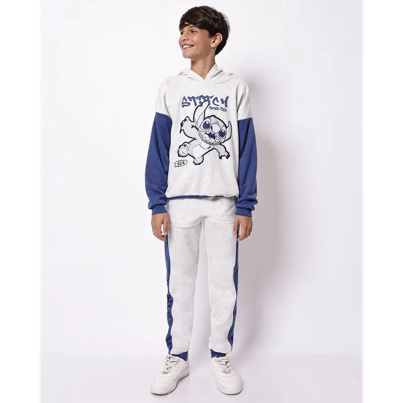 Calça Moletom Juvenil Jogger Disney Stitch com Recortes Cinza 8