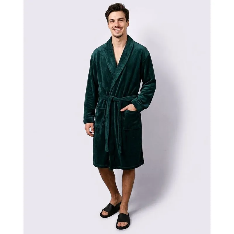 Roupão Unissex Atlântica Plush Kimono Verde XG