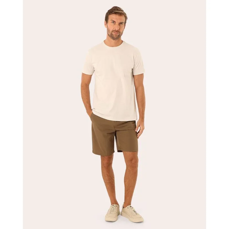 Bermuda Masculina Reta Cós Elástico Verde PP