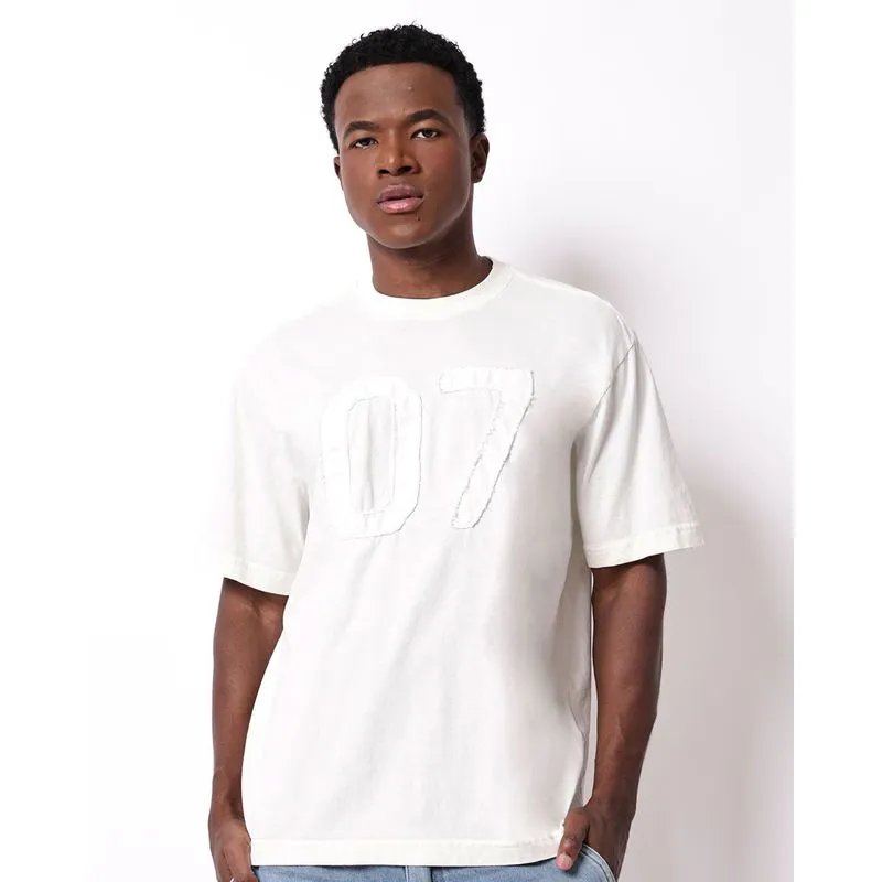Camiseta Masculina Urbana Algodão 07 Alto Relevo Off White G