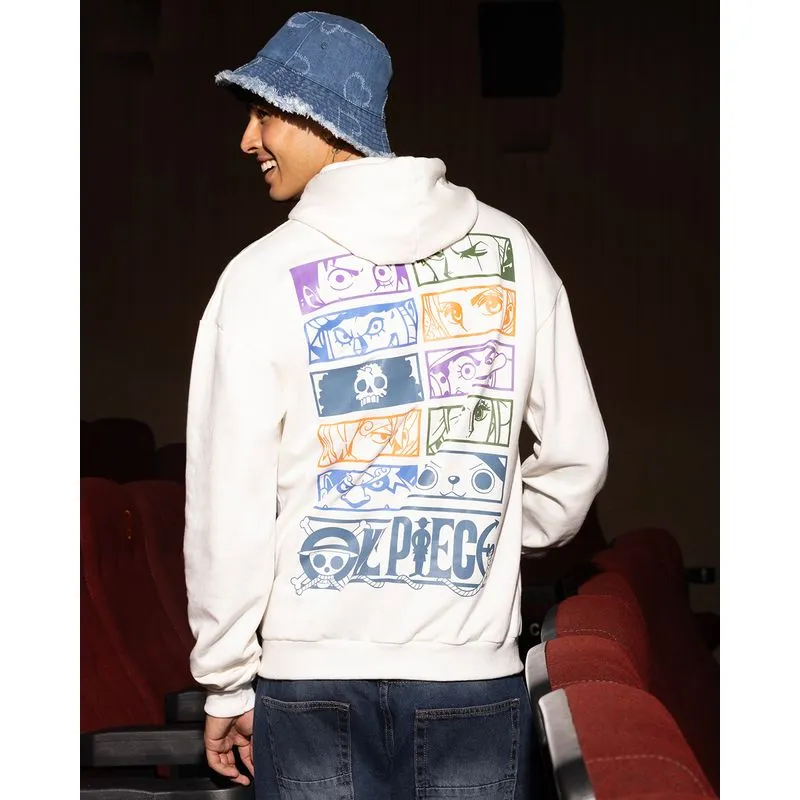 Blusão Moletom Masculino One Piece com Capuz Off White G